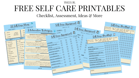Self Care Printables Opt-In Pic
